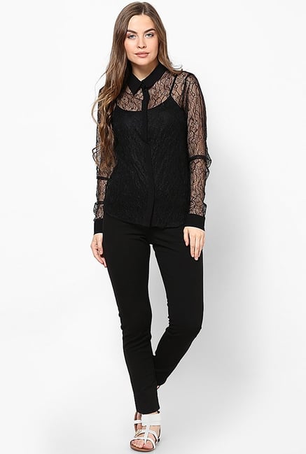 Only Black Lace Top Only Black Lace Top