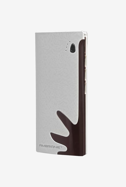 Ambrane P-1122 10000 mAh Power Bank (White & Brown) Ambrane P-1122 10000 mAh Power Bank (White & Brown)