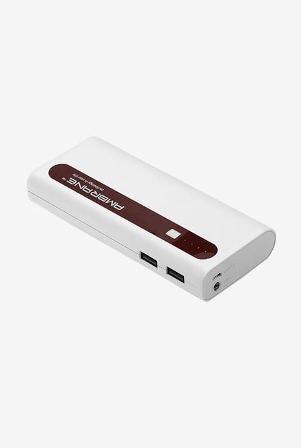Ambrane P-1310 13000 mAh Power Bank (White & Brown) Ambrane P-1310 13000 mAh Power Bank (White & Brown)