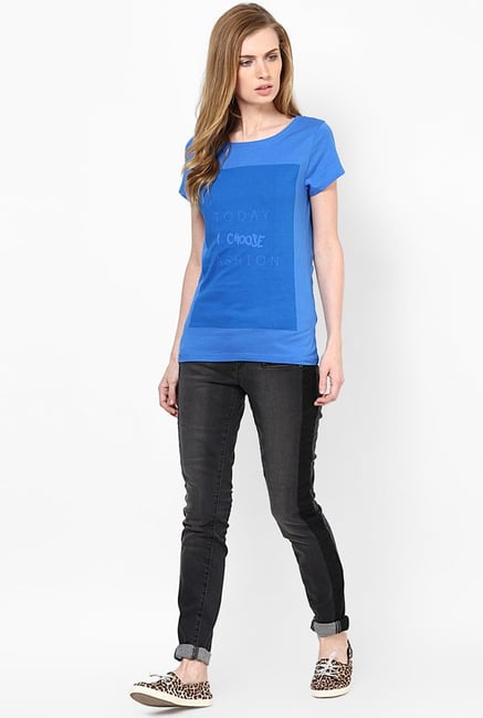 Only Blue Printed Top Only Blue Printed Top
