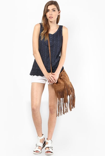 Only Navy Lace Top Only Navy Lace Top