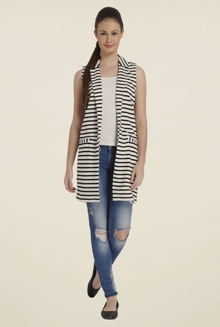 Only White & Black Striped Jacket Only White & Black Striped Jacket