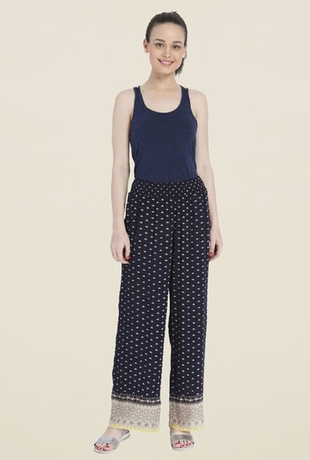 Only Navy Printed Palazzos Only Navy Printed Palazzos