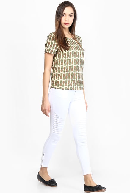 Only Beige Printed Top Only Beige Printed Top