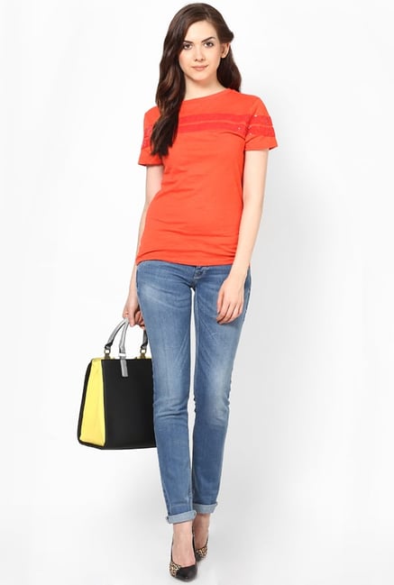 Only Orange Solid Top Only Orange Solid Top