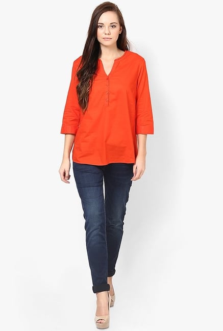 Only Orange Solid Top Only Orange Solid Top