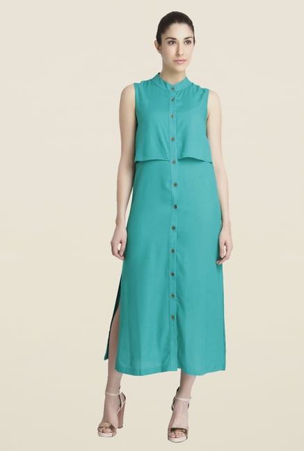 Vero Moda Green Shirt Dress Vero Moda Green Shirt Dress