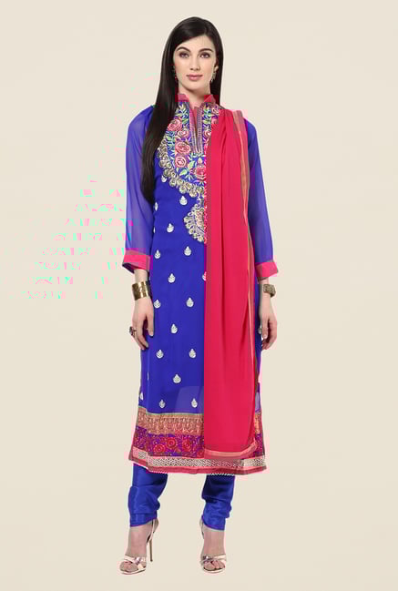 Yepme Babette Blue Unstitched Suit Set Yepme Babette Blue Unstitched Suit Set