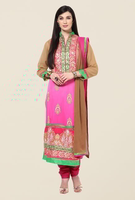 Yepme Babette Pink Unstitched Suit Set Yepme Babette Pink Unstitched Suit Set