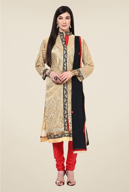 Yepme Sakui Beige Unstitched Suit Set Yepme Sakui Beige Unstitched Suit Set