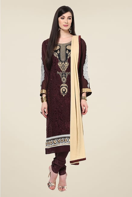 Yepme Sakui Brown Unstitched Suit Set Yepme Sakui Brown Unstitched Suit Set