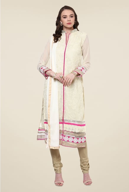 Yepme Sakui Off-white Unstitched Suit Set Yepme Sakui Off-white Unstitched Suit Set