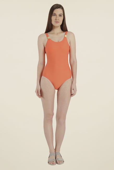 Vero Moda Orange Solid Swimsuit Vero Moda Orange Solid Swimsuit