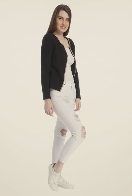 Vero Moda Black Solid Jacket Vero Moda Black Solid Jacket