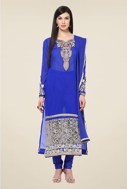 Yepme Cadence Blue Unstitched Suit Set Yepme Cadence Blue Unstitched Suit Set