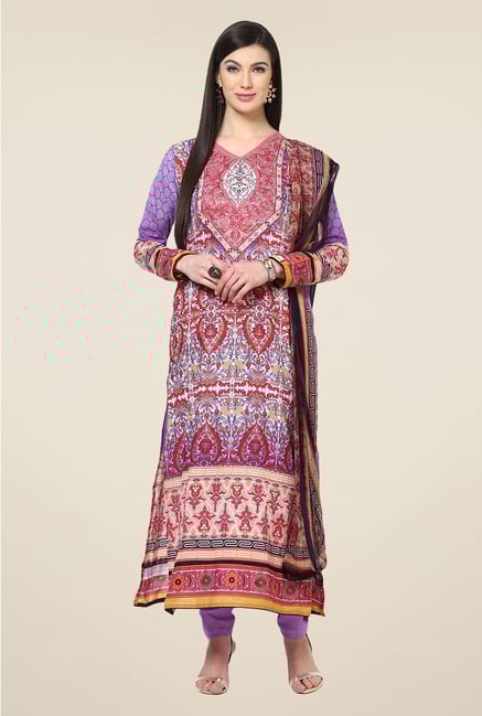 Yepme Calista Purple Unstitched Suit Set Yepme Calista Purple Unstitched Suit Set