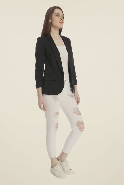 Vero Moda Black Solid Jacket Vero Moda Black Solid Jacket