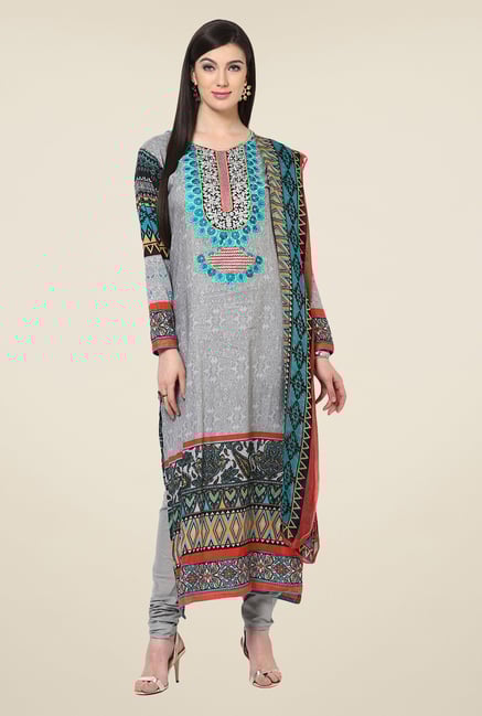 Yepme Calista Grey Unstitched Suit Set Yepme Calista Grey Unstitched Suit Set
