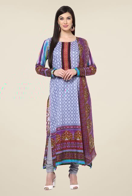 Yepme Calista Blue Unstitched Suit Set Yepme Calista Blue Unstitched Suit Set