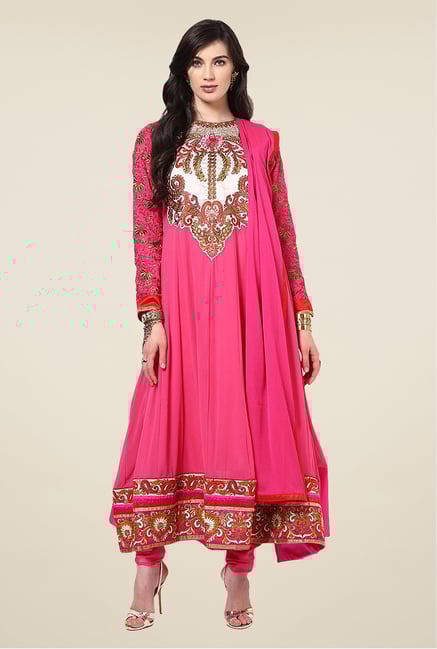 Yepme Iesha Pink Unstitched Suit Set Yepme Iesha Pink Unstitched Suit Set