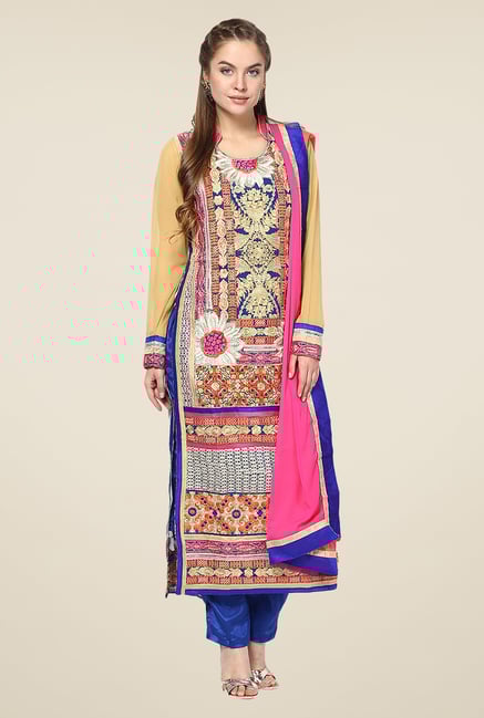 Yepme Raakel Blue Unstitched Suit Set Yepme Raakel Blue Unstitched Suit Set