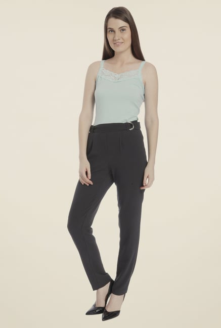 Vero Moda Black Solid Chinos Vero Moda Black Solid Chinos