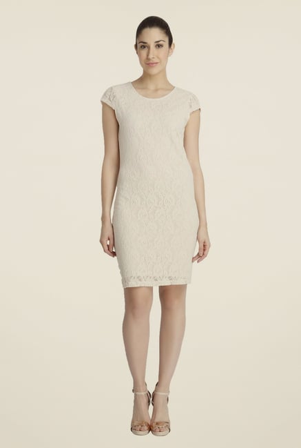 Vero Moda Beige Shift Dress Vero Moda Beige Shift Dress