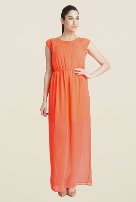 Vero Moda Orange Empire-line Dress Vero Moda Orange Empire-line Dress