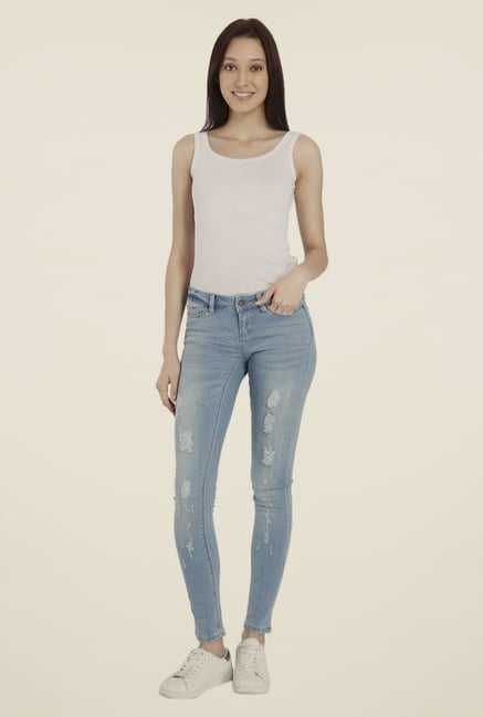 Vero Moda Light Blue Ripped Jeans Vero Moda Light Blue Ripped Jeans