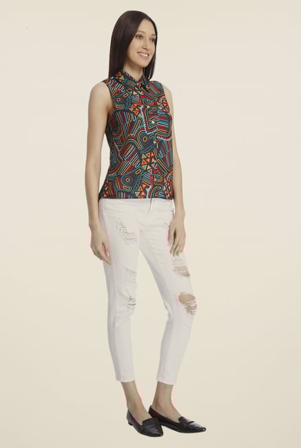 Vero Moda Multicolor Printed Shirt Vero Moda Multicolor Printed Shirt