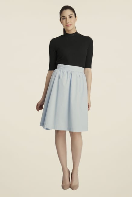 Vero Moda Light Blue Solid Skirt Vero Moda Light Blue Solid Skirt