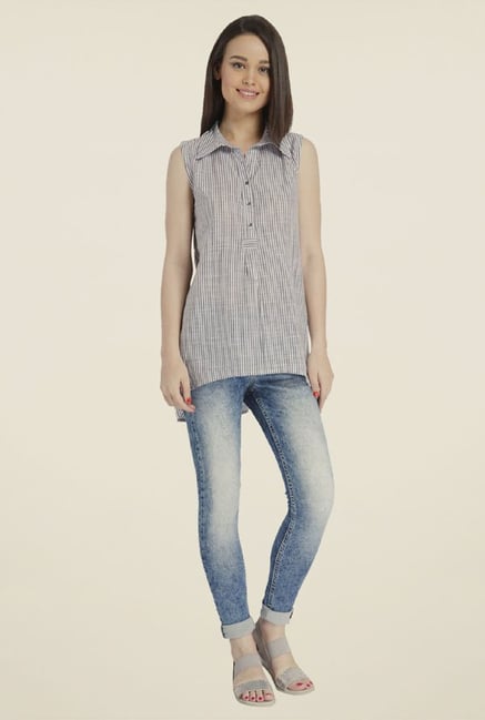 Only White & Grey Striped Top Only White & Grey Striped Top