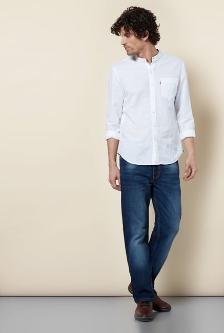 Levi's White Mandarin Shirt Levi's White Mandarin Shirt