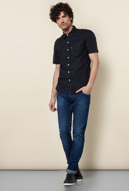 Levi's Black Linen Blend Shirt Levi's Black Linen Blend Shirt