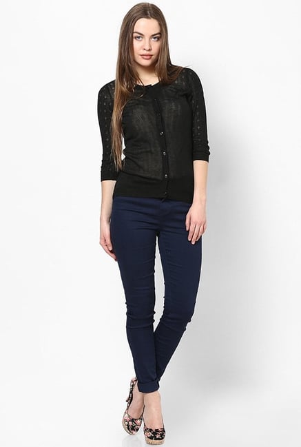 Only Black Solid Cardigan Only Black Solid Cardigan