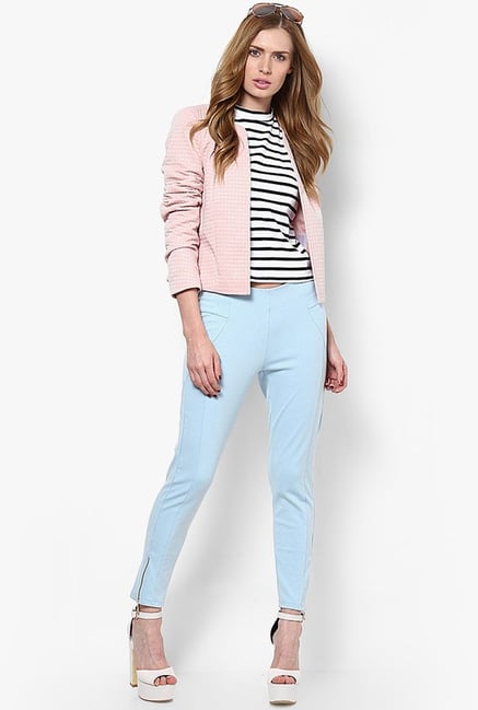 Only Sky Blue Solid Chinos Only Sky Blue Solid Chinos