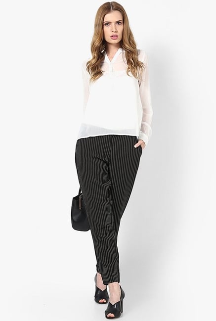 Only Black Pin Striped Chinos Only Black Pin Striped Chinos