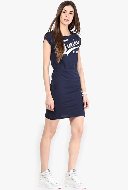 Only Navy Graphic Print Dress Only Navy Graphic Print Dress