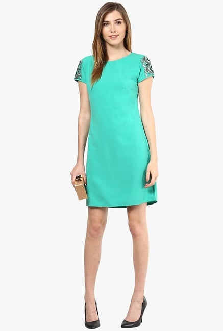 Only Turquoise Solid Dress Only Turquoise Solid Dress