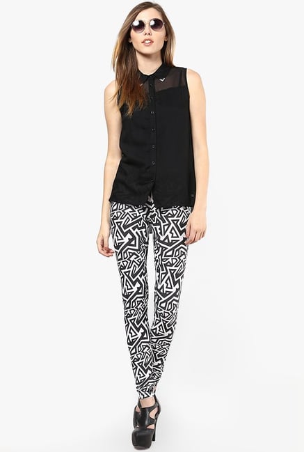 Only Black & White Printed Jeggings Only Black & White Printed Jeggings
