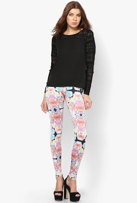 Only Multicolor Floral Print Jeggings Only Multicolor Floral Print Jeggings