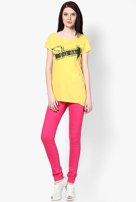Only Pink Solid Jeggings Only Pink Solid Jeggings