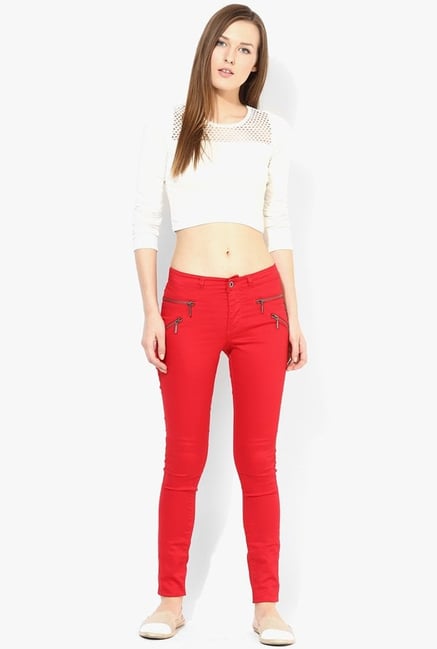 Only Red Solid Jeggings Only Red Solid Jeggings