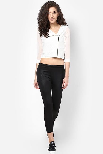 Only Black Printed Skinny Fit Leggings Only Black Printed Skinny Fit Leggings