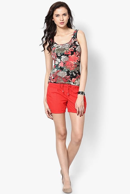 Only Red Solid Shorts Only Red Solid Shorts