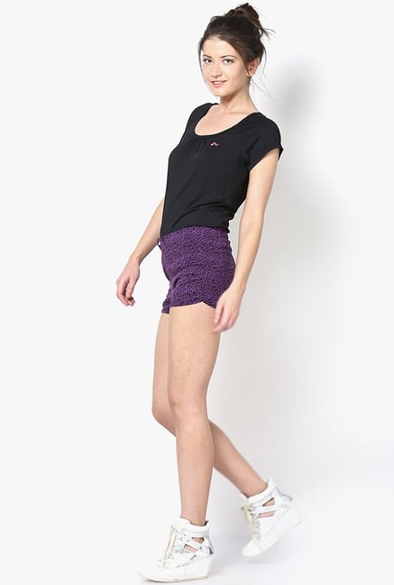 Only Purple Printed Shorts Only Purple Printed Shorts