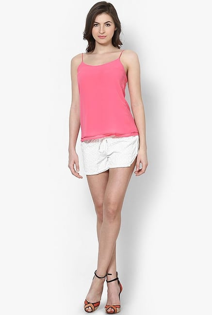 Only White Self Print Shorts Only White Self Print Shorts
