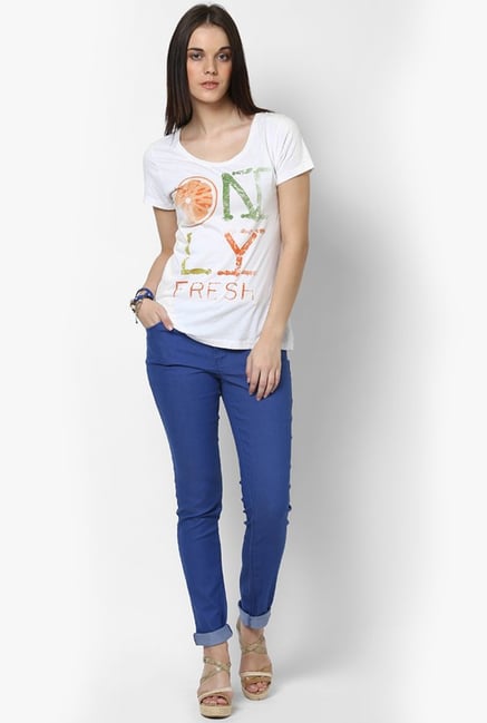 Only Dark Blue Solid Jeans Only Dark Blue Solid Jeans