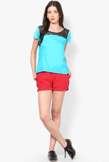 Only Red Solid Shorts Only Red Solid Shorts