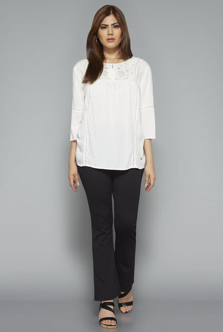 Gia by Westside Off White Ella Blouse Gia by Westside Off White Ella Blouse